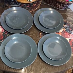 Royal Norfolk Slate Gray Dinnerware Set